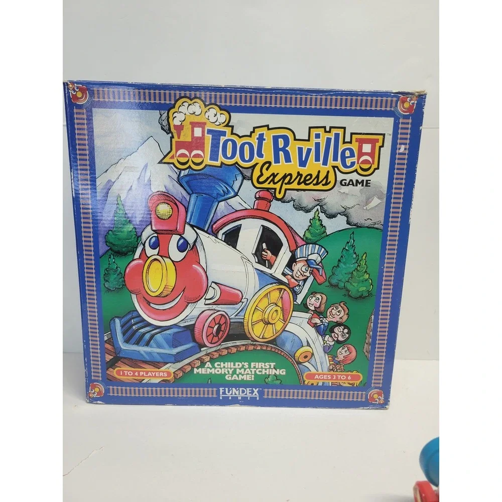 Vtg Fundex Toot R Ville Express Game Train Memory Color Learning‎ Toy working